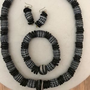 Hand crafted beaded necklace  set made in Ghana
